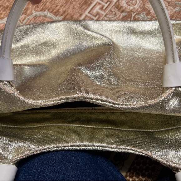 Kate Spade Gold Metallic Tote Purse - Picture 10 of 11